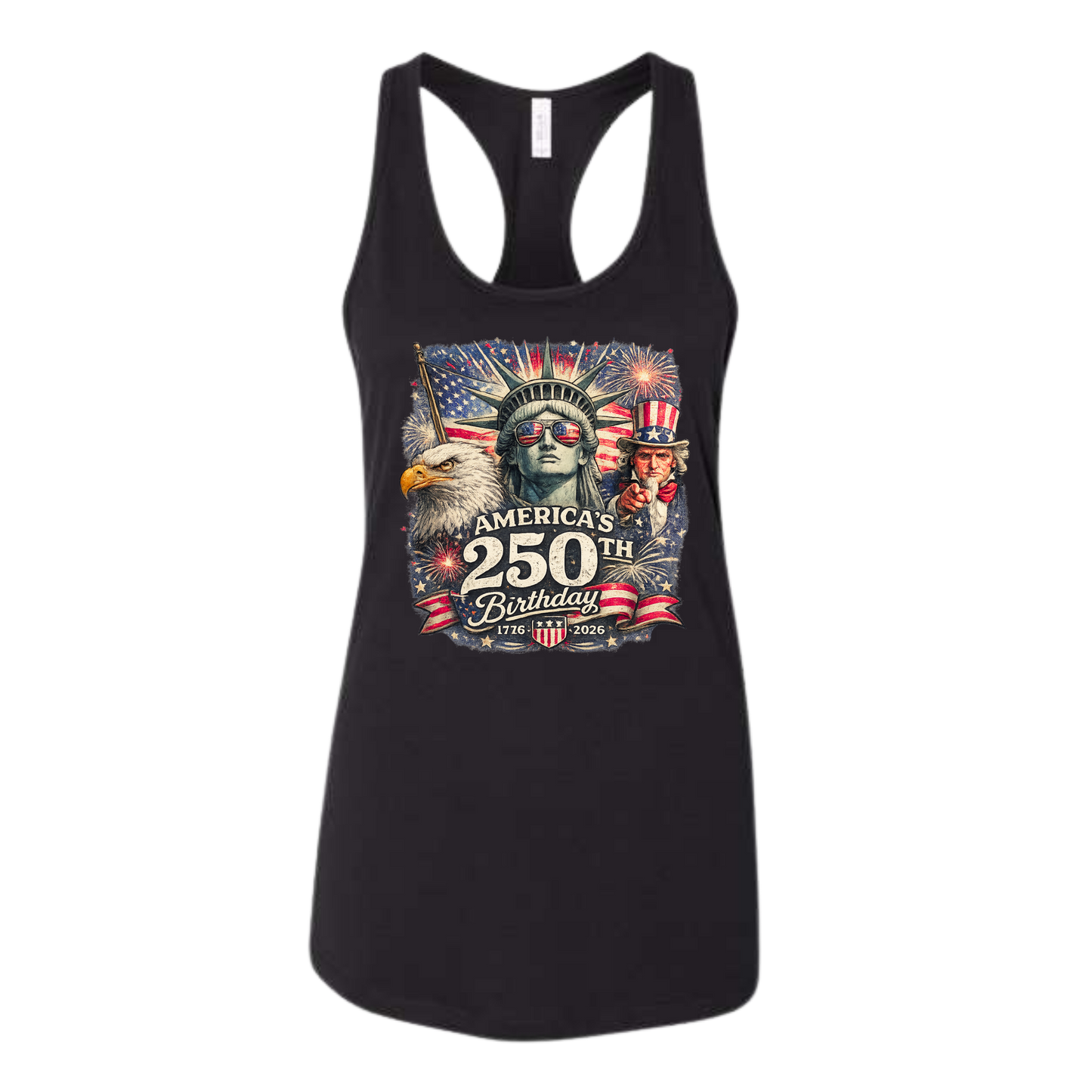 America's 250th Birthday - Bella+Canvas - Women's Jersey Racerback Tank