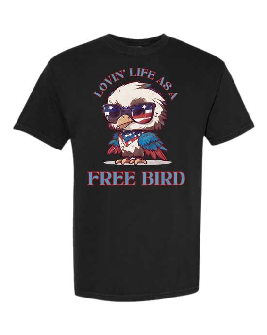 Lovin' Life as a Free Bird - Comfort Colors - Heavyweight Unisex Tee - Neutral Colors