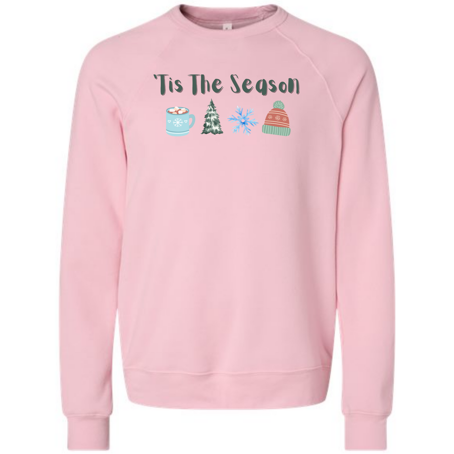 'Tis The Season - Winter - Sponge Fleece Raglan Sweatshirt - Assorted Colors