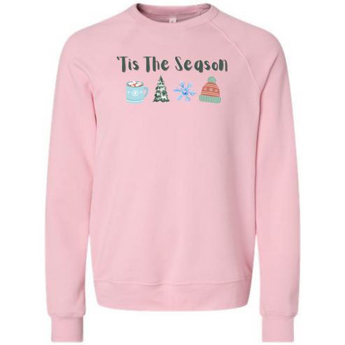 'Tis The Season - Winter - Sponge Fleece Raglan Sweatshirt - Assorted Colors
