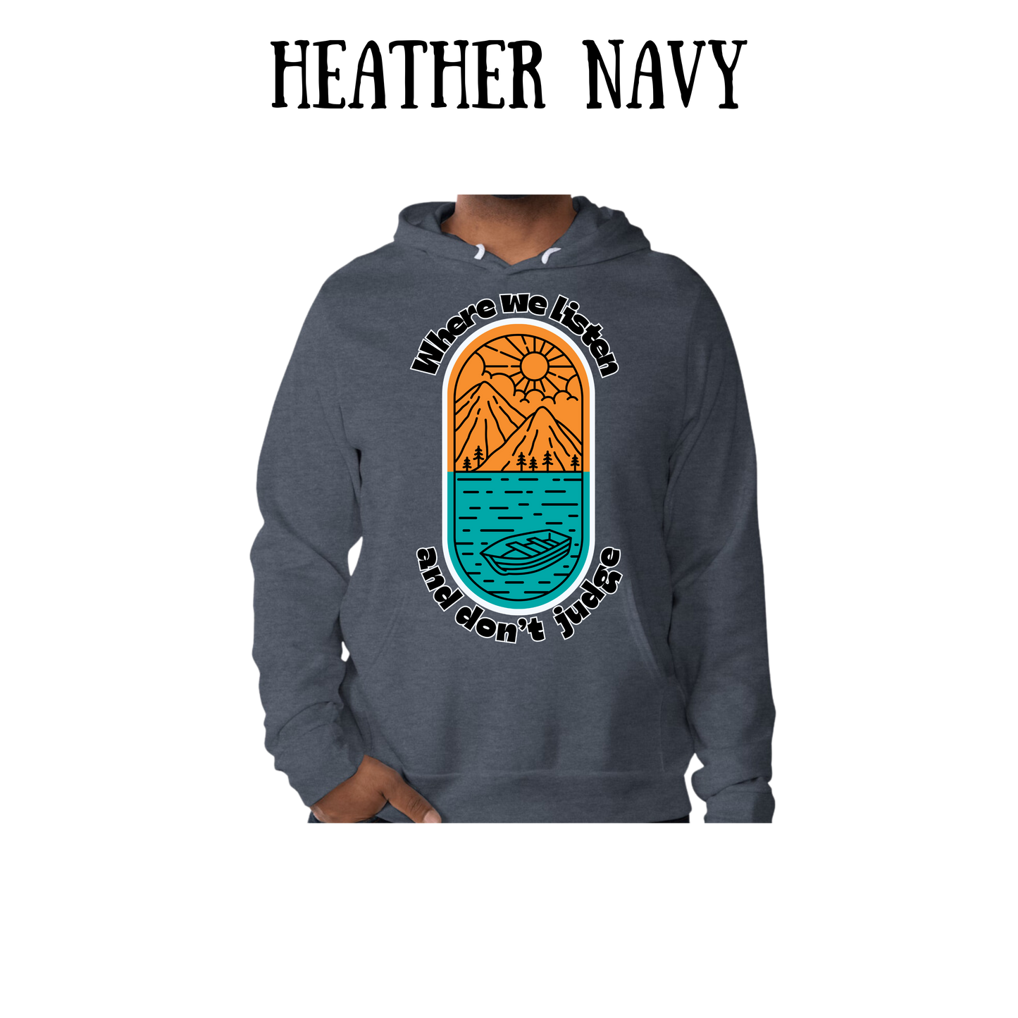 CP - Where We Listen and Don't Judge - Sponge Fleece Hoodie - Blues, Purples