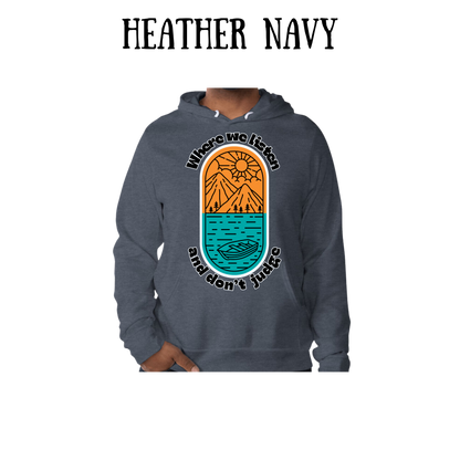 CP - Where We Listen and Don't Judge - Sponge Fleece Hoodie - Blues, Purples