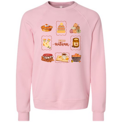 HP - Hello Autumn - Sponge Fleece Raglan Sweatshirt - Assorted Colors