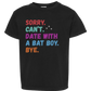 Sorry. Can't. Date With A Bat Boy. Bye. - Comfort Colors - Heavyweight Youth Tee - Neutral Colors & Blues