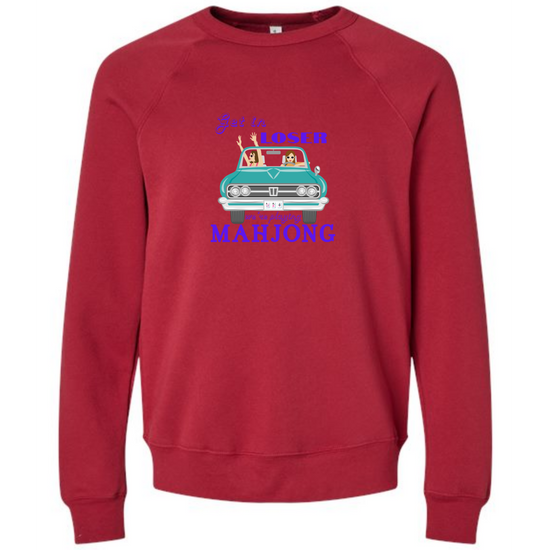 Get in Loser We're Playing Mahjong - Sponge Fleece Raglan Sweatshirt - Assorted Colors