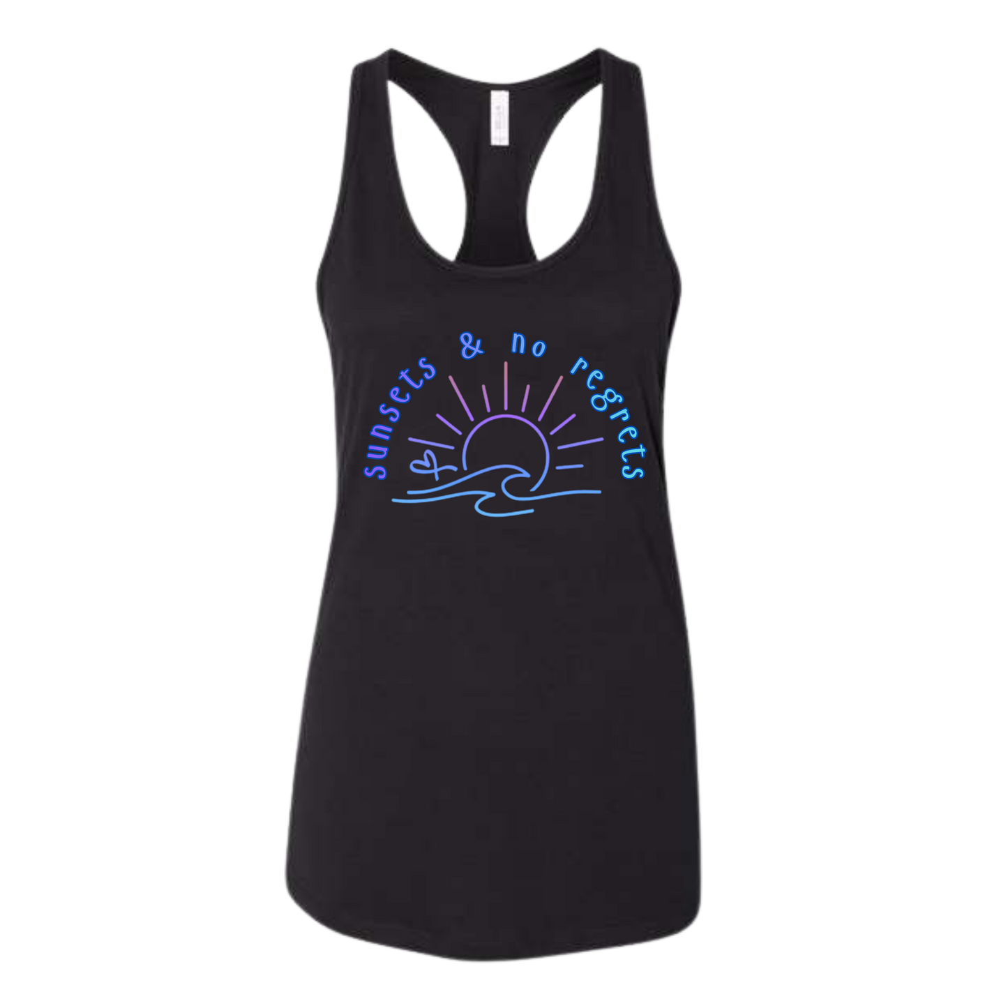 Sunsets & No Regrets - Bella+Canvas - Women's Jersey Racerback Tank