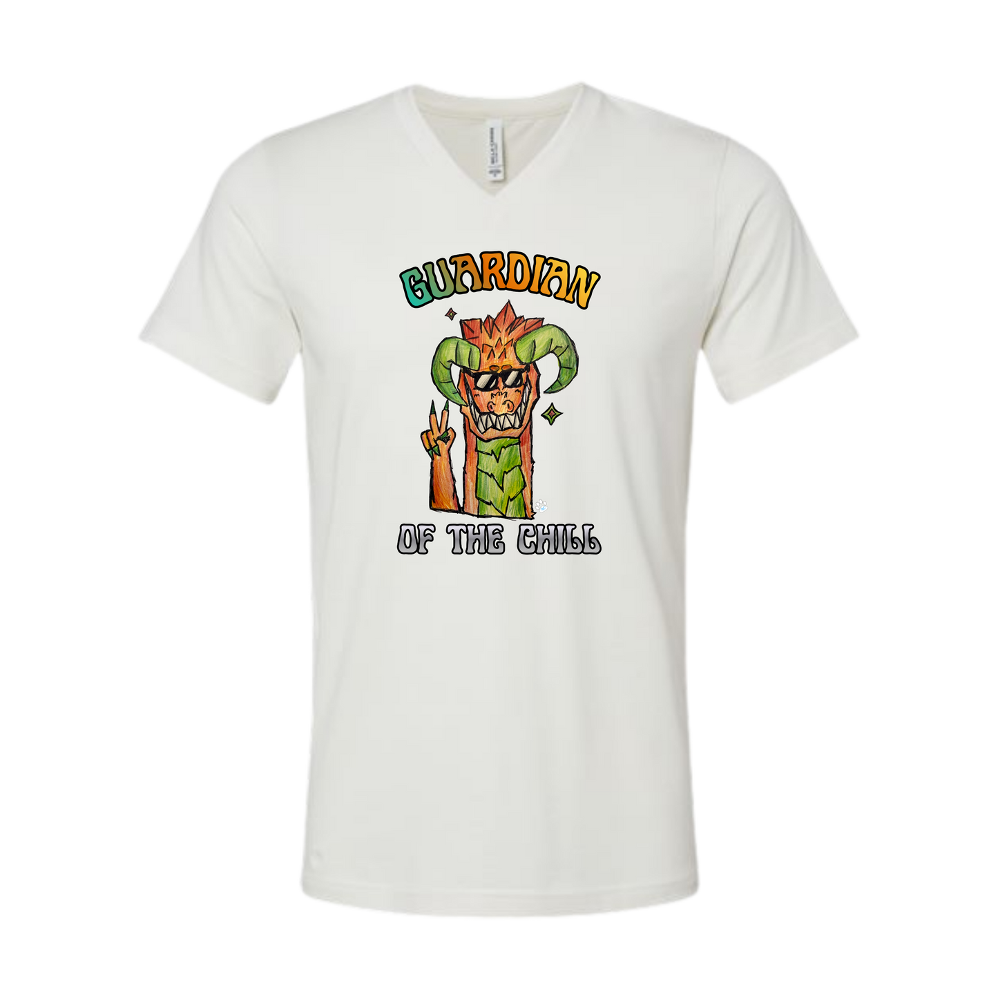 Guardian of The Chill - Bella+Canvas - Unisex V-Neck - Neutral Colors