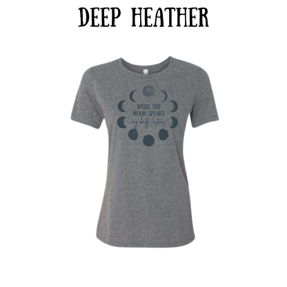 when the moon speaks - women's relaxed fit tee - neutrals