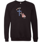 Loves Jesus & America too - Sponge Fleece Raglan Sweatshirt - Blues, Greens, Purple, and Black