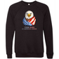 Free Bird An American Legend - Sponge Fleece Raglan Sweatshirt - Blues, Greens, Purple, and Black