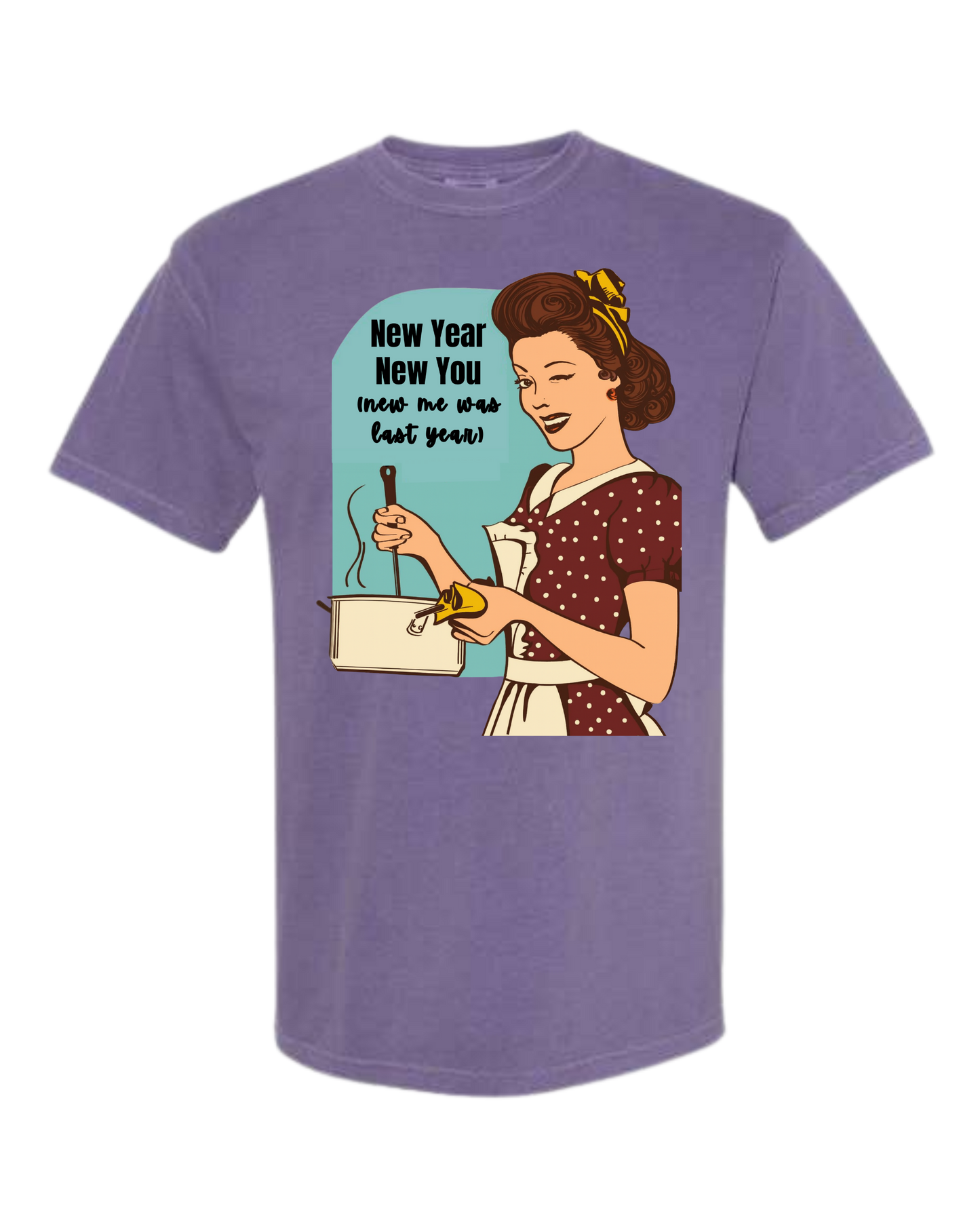 New Year New You - Comfort Colors - Heavyweight Unisex Tee - Pinks & Purples