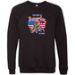 The Gulf of America - Sponge Fleece Raglan Sweatshirt - Blues, Greens, Purple, and Black