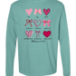 Galatians 5 - Valentines - Comfort Colors - Heavyweight Long Sleeve Tee - Blues & Greens
