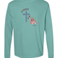 Loves Jesus & America too - Comfort Colors - Heavyweight Long Sleeve Tee - Blues & Greens