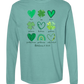 Galatians 5 - St Patrick's Day - Comfort Colors - Heavyweight Long Sleeve Tee - Blues & Greens