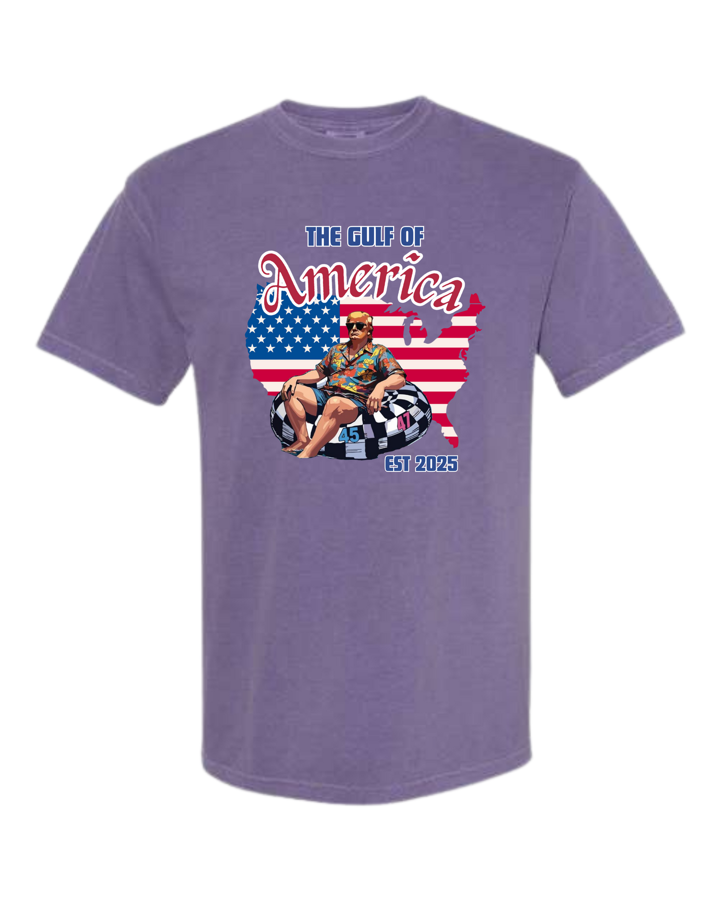 The Gulf of America - Comfort Colors - Heavyweight Unisex Tee - Pinks & Purples