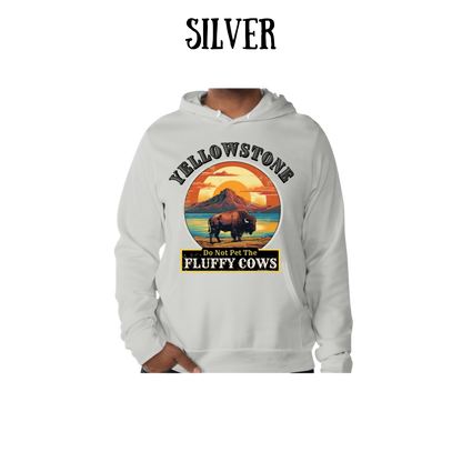 CP - Yellowstone: Fluffy Cows - Sponge Fleece Hoodie - Greens, Neutrals