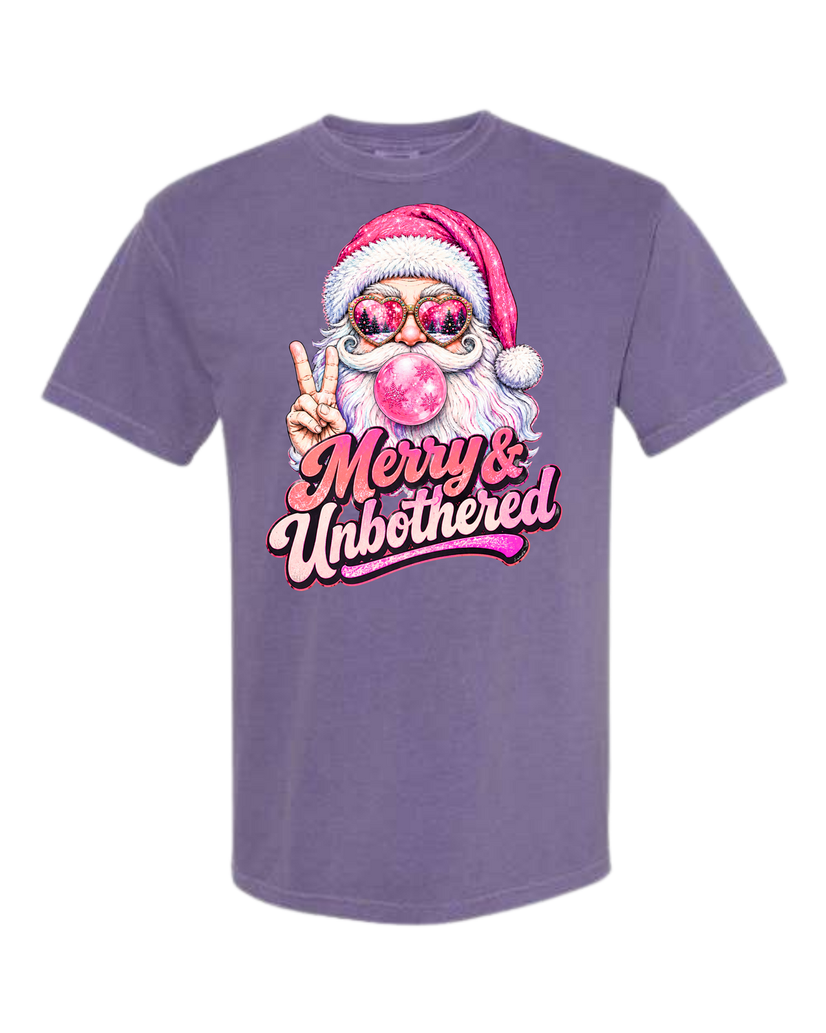 Merry & Unbothered - Comfort Colors - Heavyweight Unisex Tee - Pinks, Purples