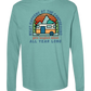 What Happens At The Campground - Comfort Colors - Heavyweight Long Sleeve Tee - Blues & Greens