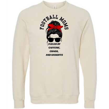 SP - Football Moms Fueled By - Sponge Fleece Raglan Sweatshirt - Greens, Neutrals
