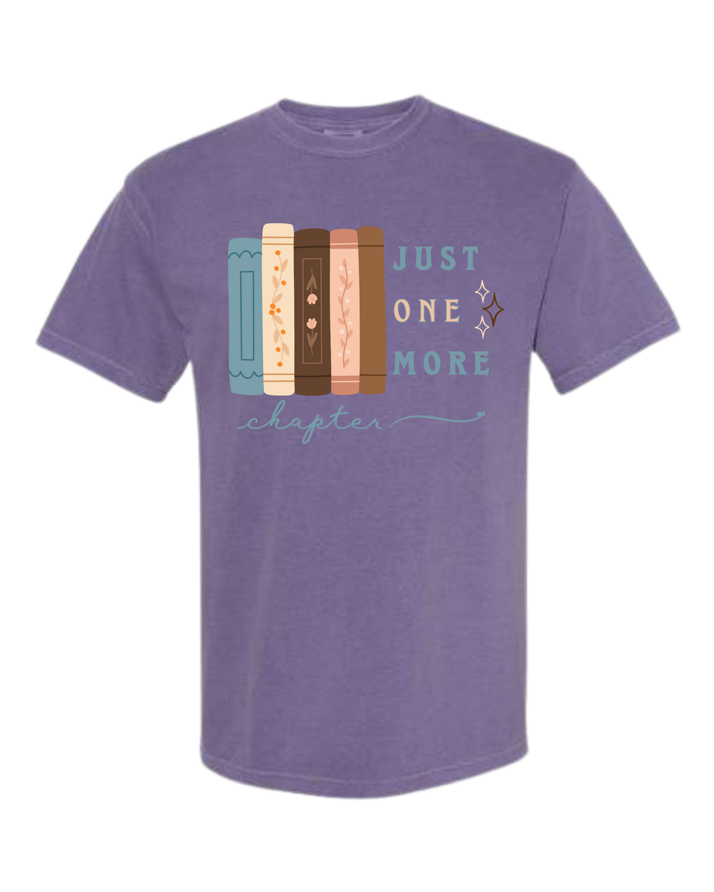Just One More Chapter - Comfort Colors - Heavyweight Unisex Tee - Pinks, Purples