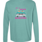 Get in Loser We're Playing Mahjong - Comfort Colors - Heavyweight Long Sleeve Tee - Blues & Greens