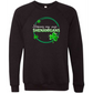 Hormones May Cause Shenanigans - Sponge Fleece Raglan Sweatshirt - Blues, Greens, Purple, and Black