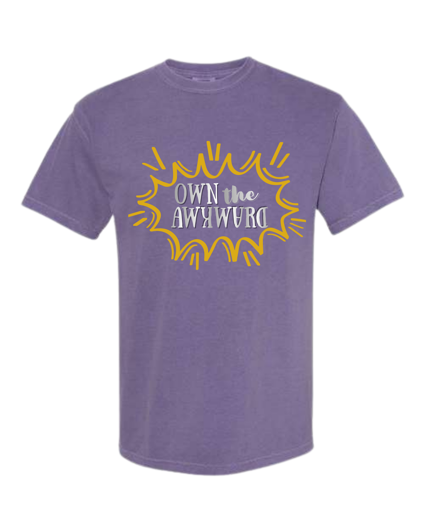 Own the Awkward - Comfort Colors - Heavyweight Unisex Tee - Pinks & Purples