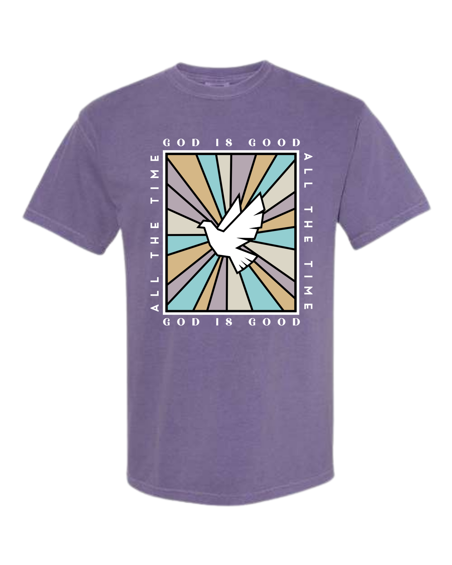 God Is Good - Comfort Colors - Heavyweight Unisex Tee - Pinks & Purples