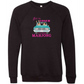 Get in Loser We're Playing Mahjong- Sponge Fleece Raglan Sweatshirt - Blues, Greens, Purple, and Black