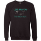 Life Happens The Beach Helps - Sponge Fleece Raglan Sweatshirt - Blues, Greens, Purple, and Black