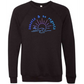 Sunsets & No Regrets - Sponge Fleece Raglan Sweatshirt - Blues, Greens, Purple, and Black