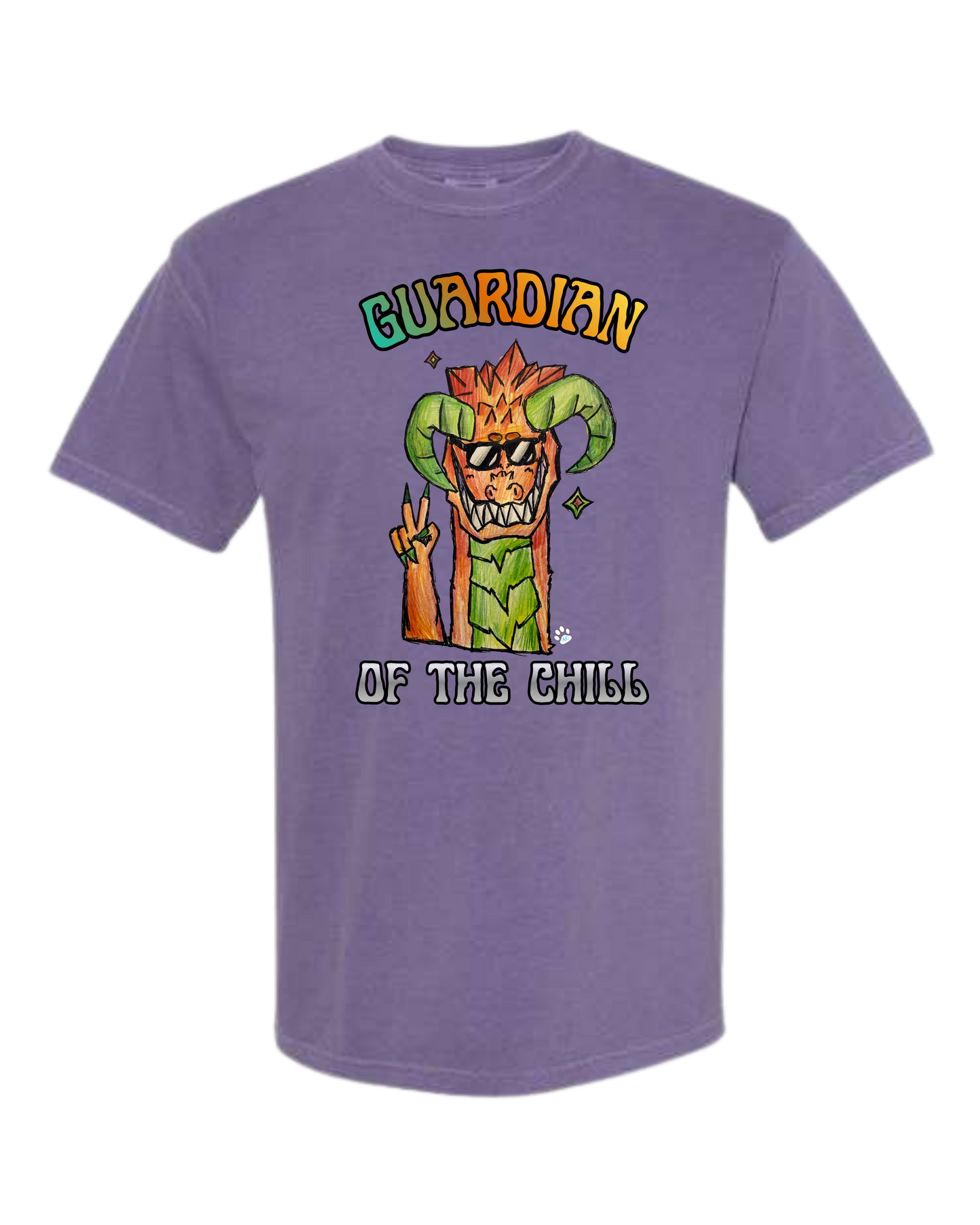 Guardian of The Chill - Comfort Colors - Heavyweight Unisex Tee - Pinks & Purples
