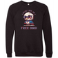 Lovin' Life as a Free Bird - Sponge Fleece Raglan Sweatshirt - Blues, Greens, Purple, and Black