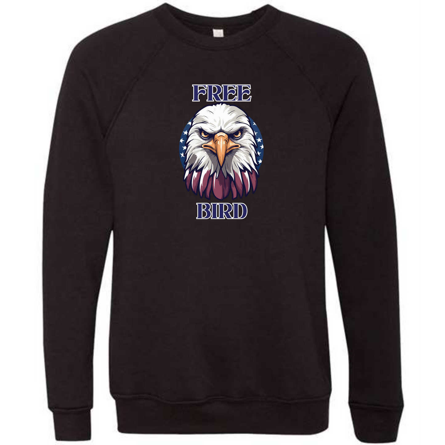 Free Bird - Sponge Fleece Raglan Sweatshirt - Blues, Greens, Purple, and Black