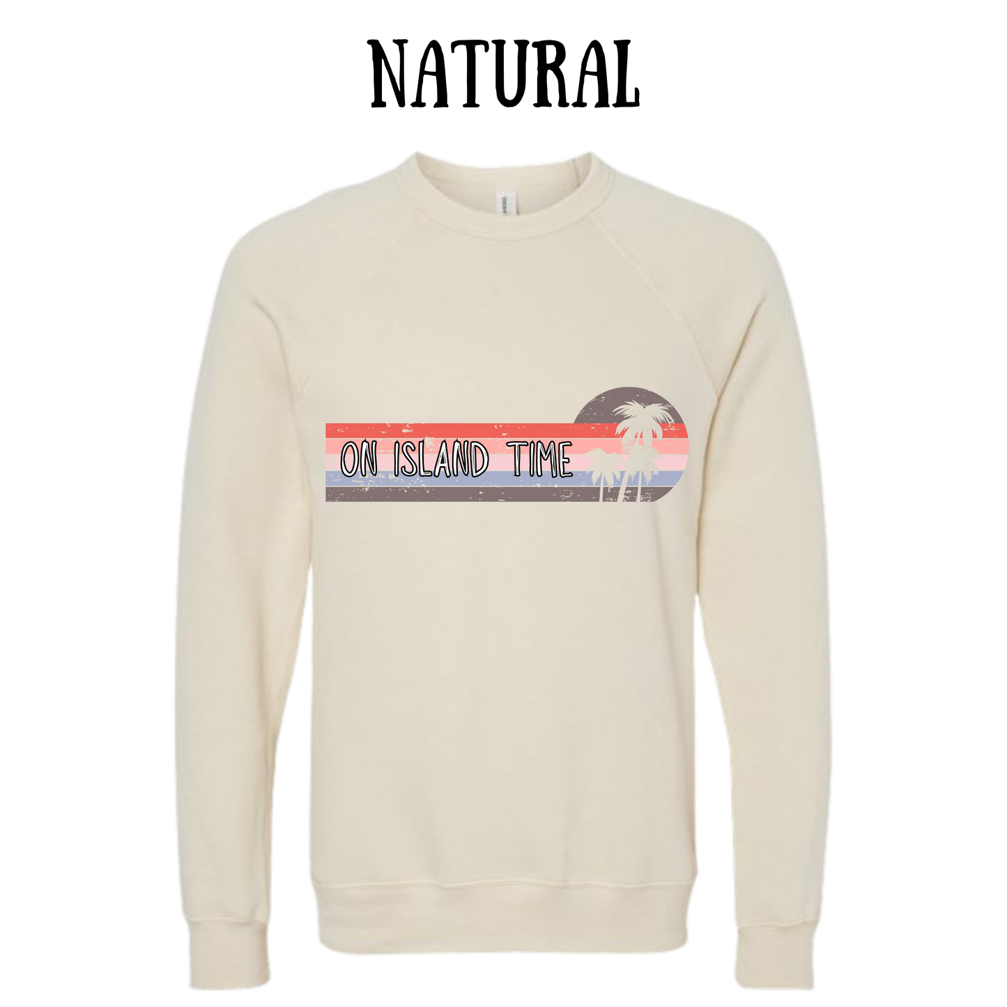 VP - On Island Time - Sponge Fleece Raglan Sweatshirt - Greens, Neutrals