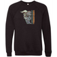 Dragon Energy - Sponge Fleece Raglan Sweatshirt - Blues, Greens, Purple, and Black