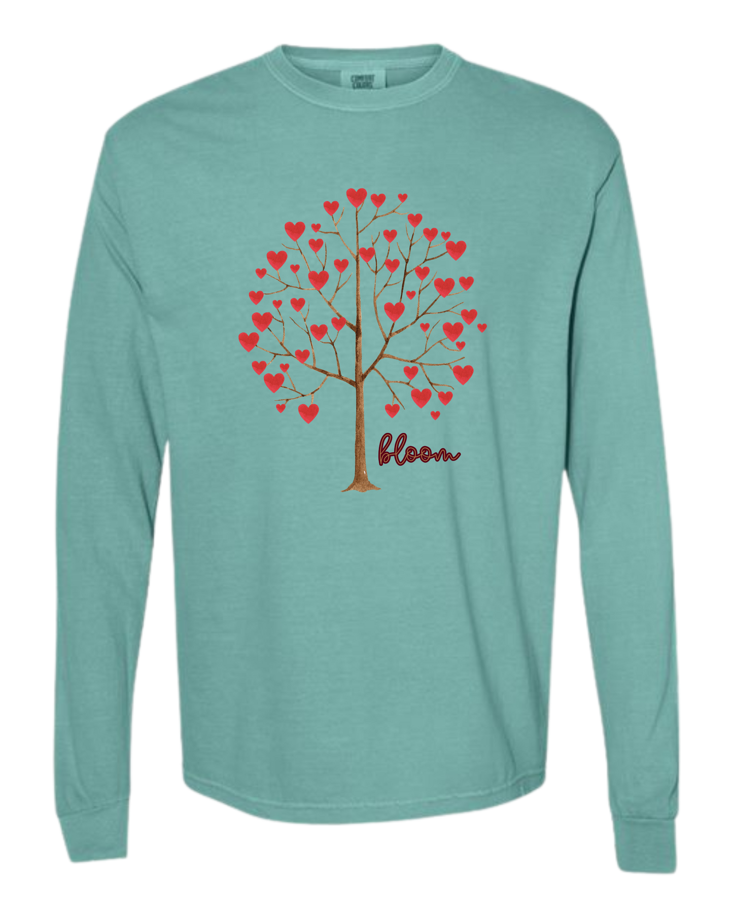 Bloom - Comfort Colors - Heavyweight Long Sleeve Tee - Blues & Greens