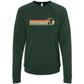 On Island Time - Sponge Fleece Raglan Sweatshirt - Blues, Greens, Purple, and Black