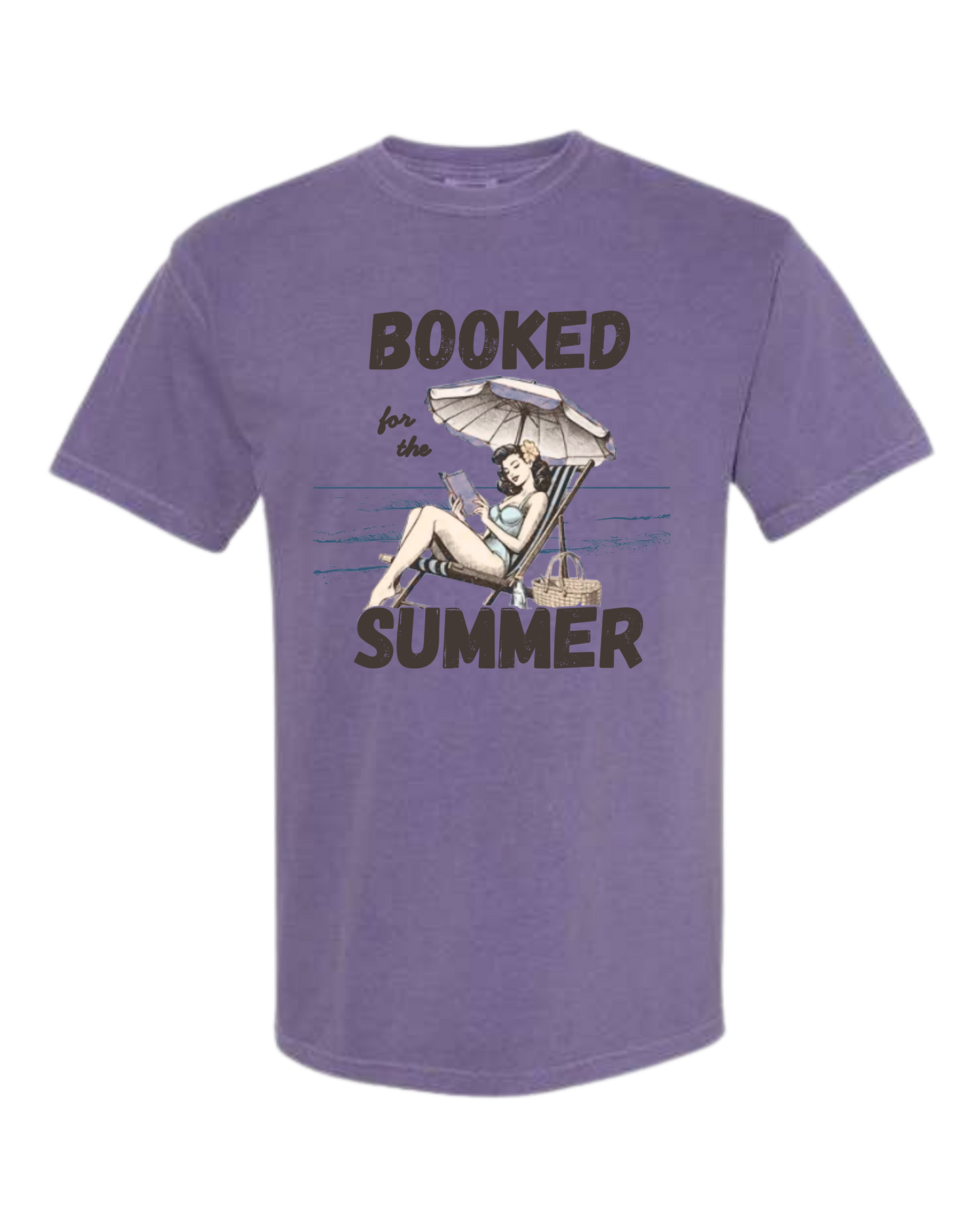 Booked for the Summer - Comfort Colors - Heavyweight Unisex Tee - Pinks & Purples