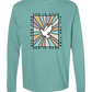 God Is Good - Comfort Colors - Heavyweight Long Sleeve Tee - Blues & Greens