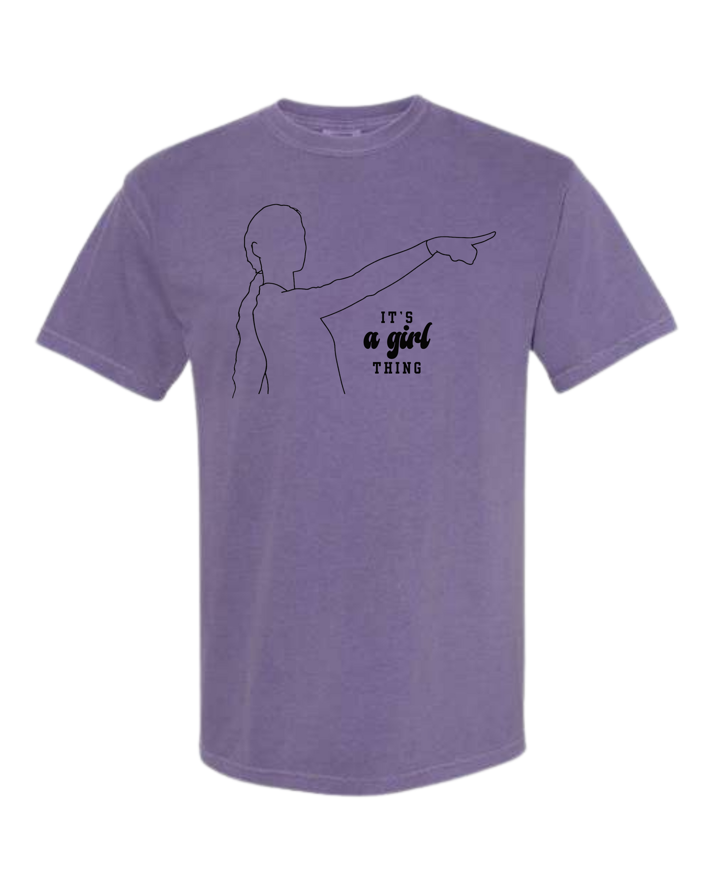 It's A Girl Thing - Comfort Colors - Heavyweight Unisex Tee - Pinks & Purples