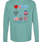 Galatians 5 - Patriotic - Comfort Colors - Heavyweight Long Sleeve Tee - Blues & Greens