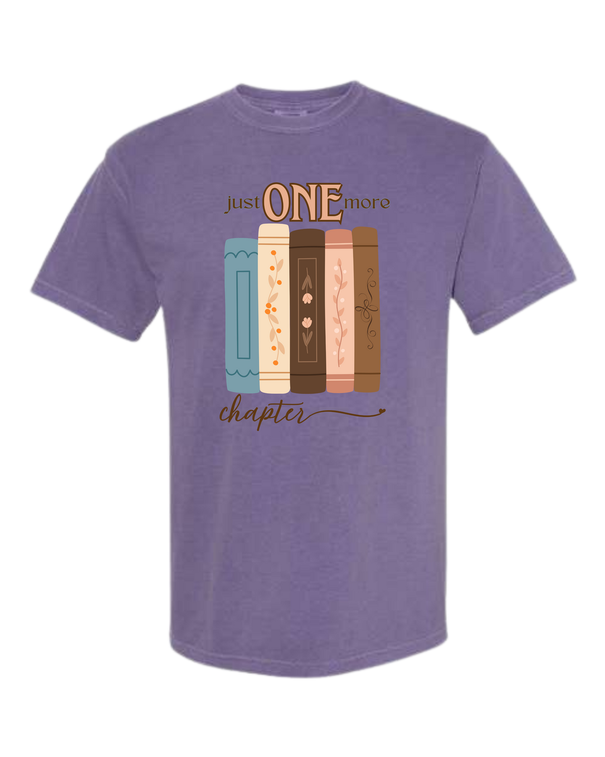 Just One More Chapter - Comfort Colors - Heavyweight Unisex Tee - Pinks, Purples