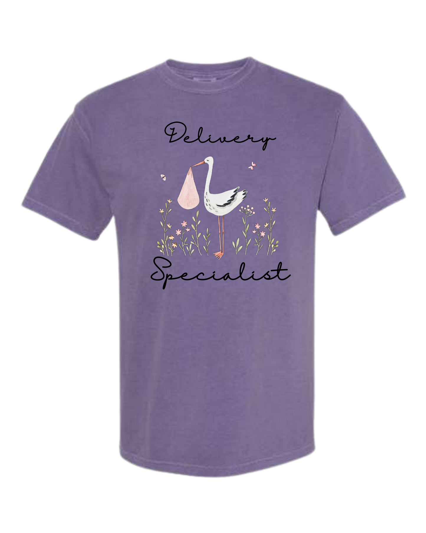 Delivery Specialist - Comfort Colors - Heavyweight Unisex Tee - Pinks & Purples