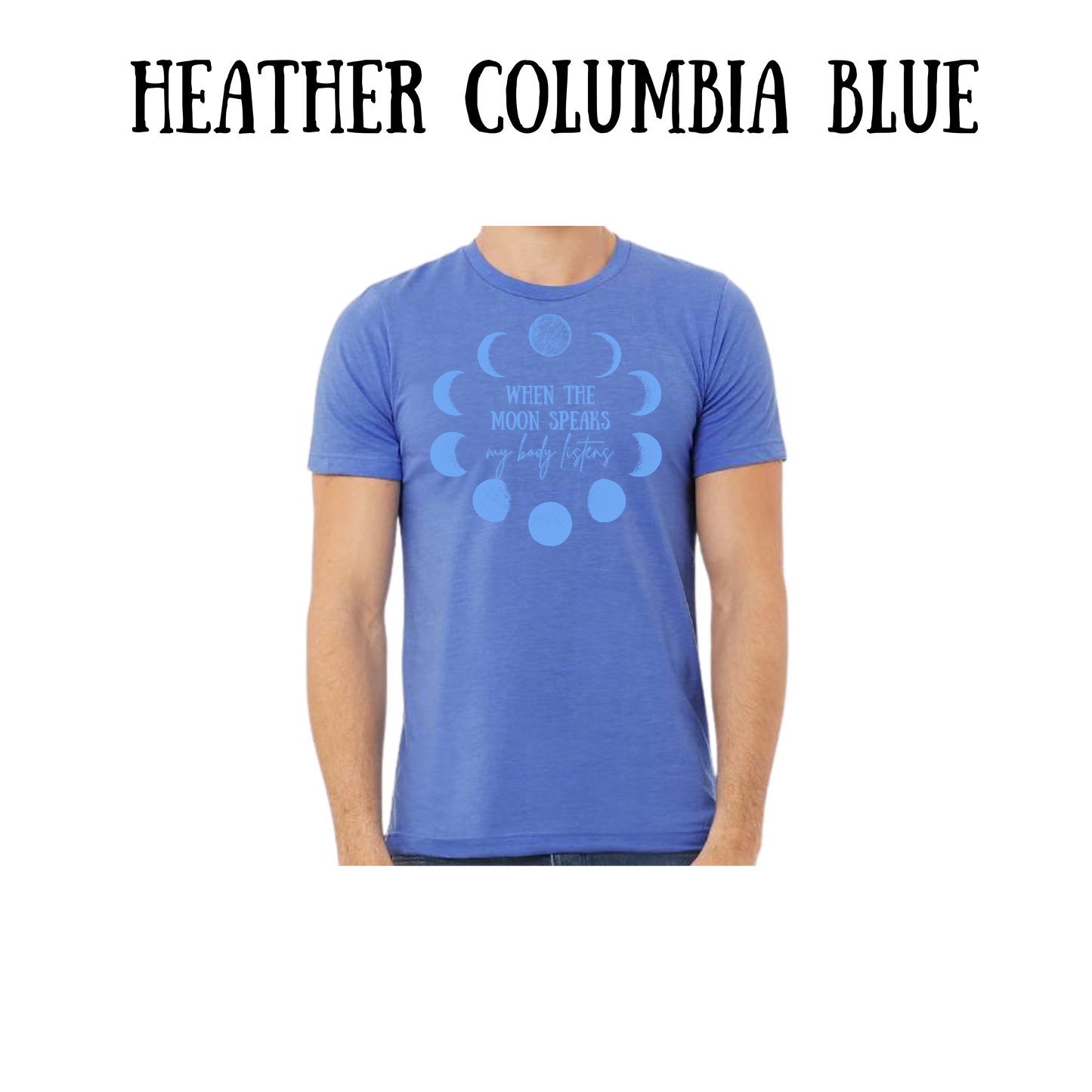 when the moon speaks - unisex tee - blues