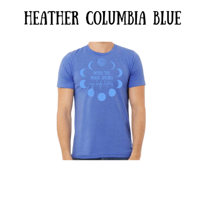 when the moon speaks - unisex tee - blues