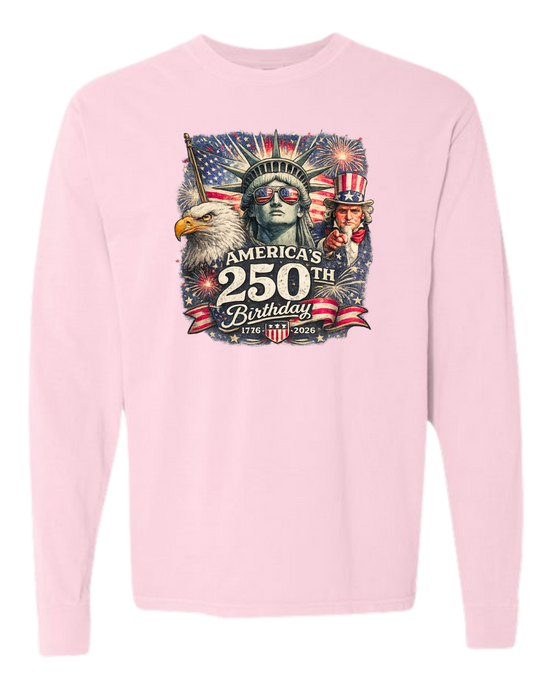 America's 250th Birthday - Comfort Colors - Heavyweight Long Sleeve Tee - Assorted Colors
