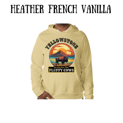 CP - Yellowstone: Fluffy Cows - Sponge Fleece Hoodie - Greens, Neutrals