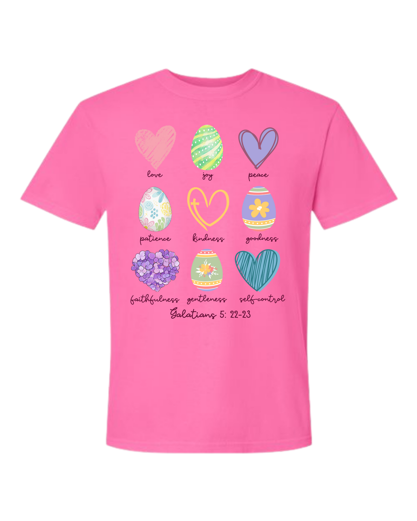 Galatians 5 - Easter - Comfort Colors - Heavyweight Unisex Tee - Pinks & Purples